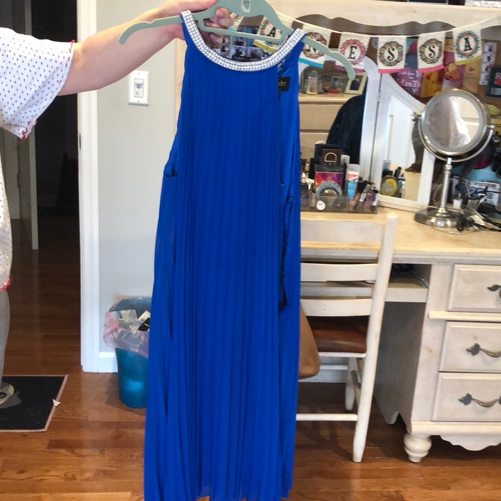 Blue shift dress